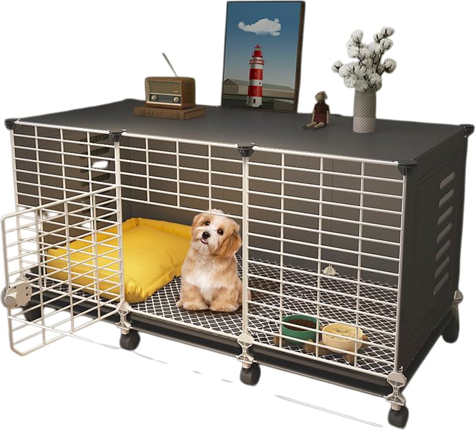 Amazon.co.jp: AZIEBAY 小型犬〜中型犬対応 大容量ペットケージ 組立